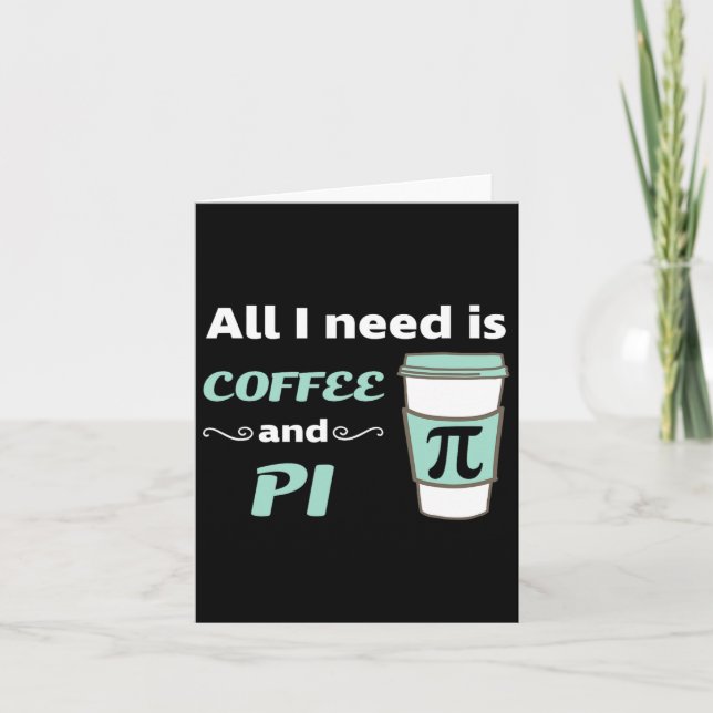 Pi Day Math Coffee Lover Geometry Calculus Trigono Karte (Vorderseite)