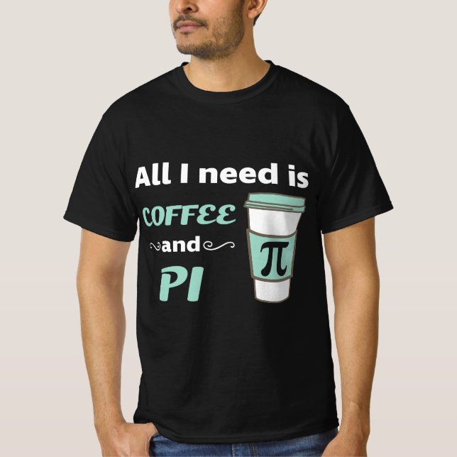 Pi Day Math Coffee Lover Geometry Calculus Trigono T-Shirt (Vorderseite)