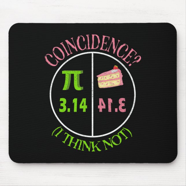 Pi Day Math Lover 3,14 Pie Zufall Ich glaube nicht Mousepad (Vorne)