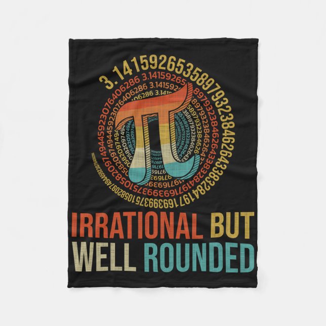 Pi Day Math Lover Apparel irrational, aber gut ger Fleecedecke (Vorderseite)