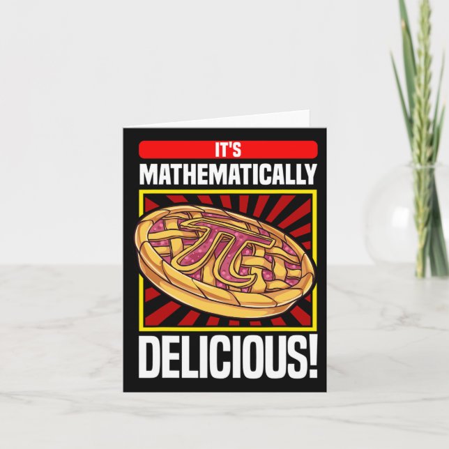 Pi Day Math Lover Apple Pie Karte (Vorderseite)