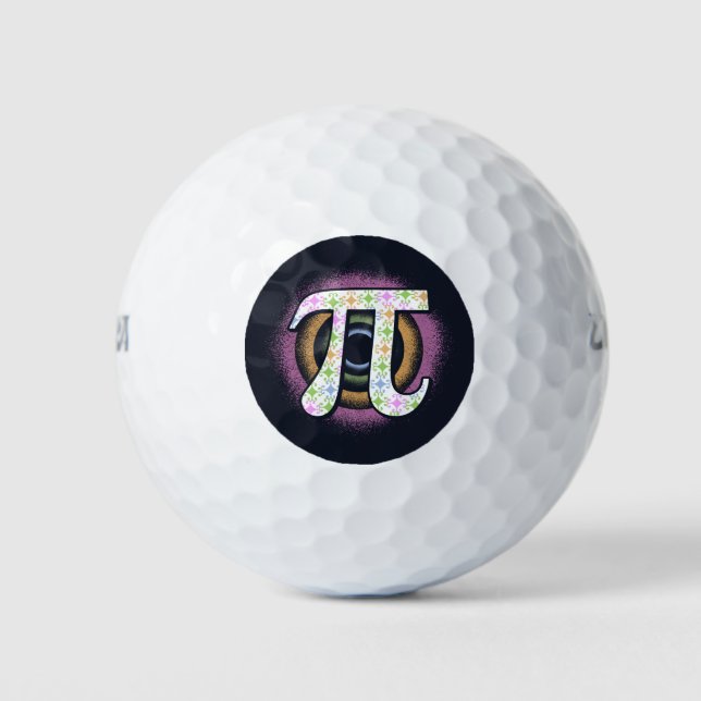 Pi Day Math Nerd Golfball (Vorderseite)