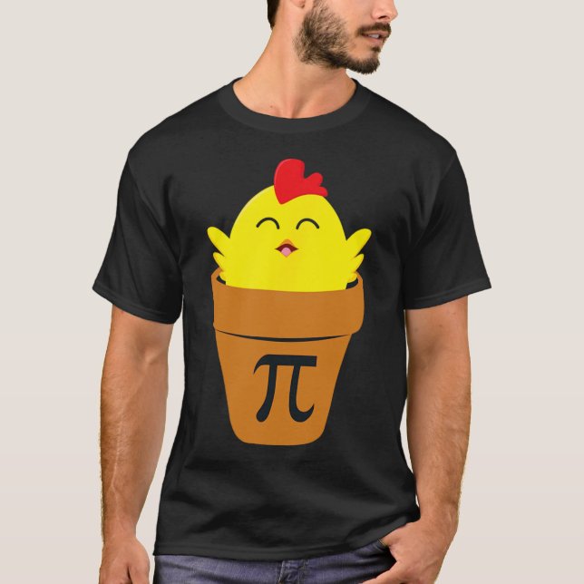 Pi Day Math T Shirt Funny Chicken Pot Pie T Shirt (Vorderseite)