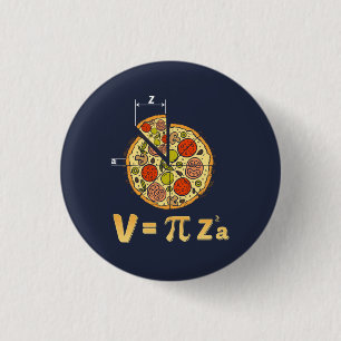 Pi Day Mathe Nerd Pizza Formel Button