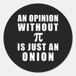 Pi-Day-Mathematik 3.14 Eine Stellungnahme ohne Pi Runder Aufkleber