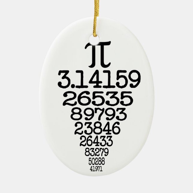 Pi Day Nerd Keramik Ornament (Vorne)