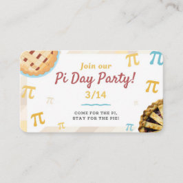 Pi-Day-Party – Kommen Sie wegen Pi, bleiben Sie w Begleitkarte