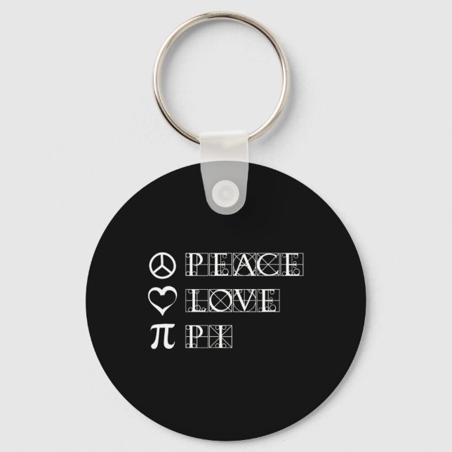 Pi Day Peace Liebe Math Geometry Trigonometrie Schlüsselanhänger (Vorderseite)