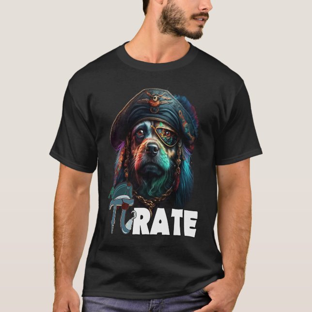 Pi Day Pi rate Dog 314 Funny Math Science Teacher  T-Shirt (Vorderseite)