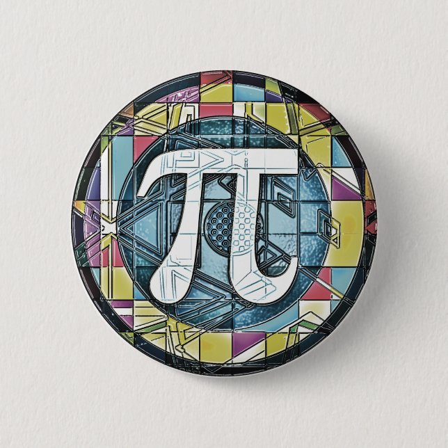 Pi-Day-Pi-Symbole Button (Vorderseite)