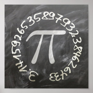 Pi Day PiDay Chalkboard-Bildung Poster