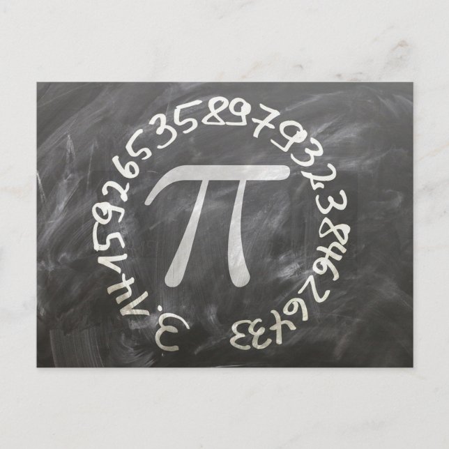 Pi Day PiDay Chalkboard-Bildung Postkarte (Vorderseite)