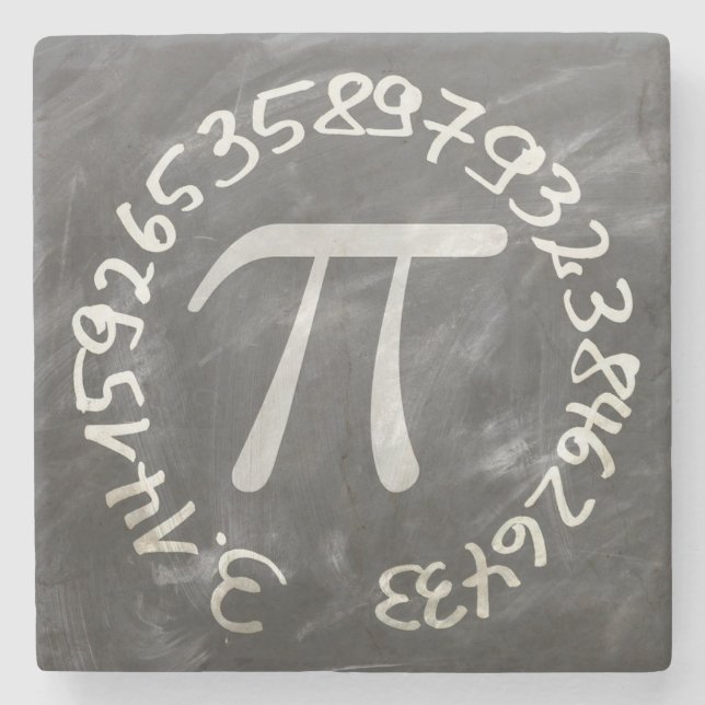 Pi Day PiDay Chalkboard-Bildung Steinuntersetzer (Vorderseite)