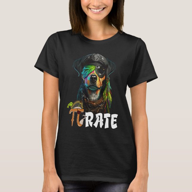 Pi Day Pirate Dog 3 14 Funny Math Science Teacher  T-Shirt (Vorderseite)
