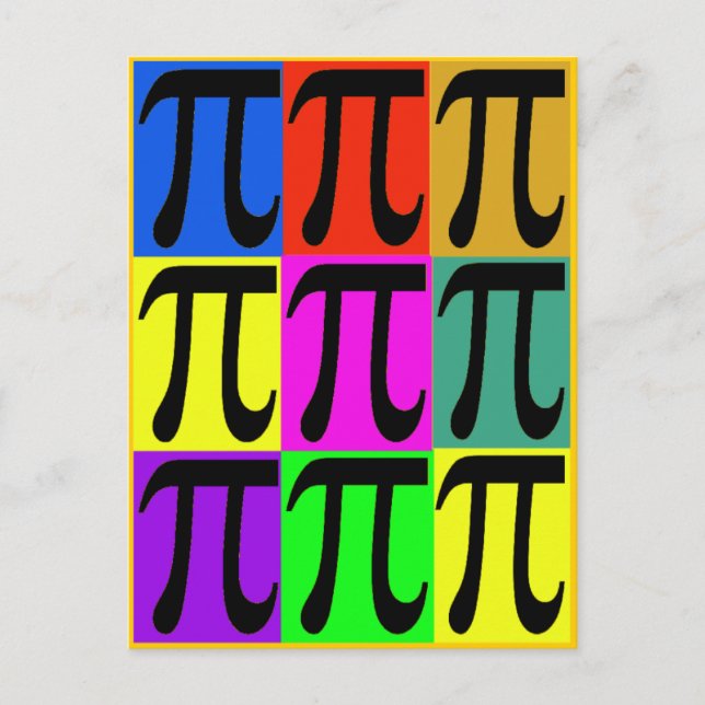 Pi Day POPART Geschenke Postkarte (Vorderseite)