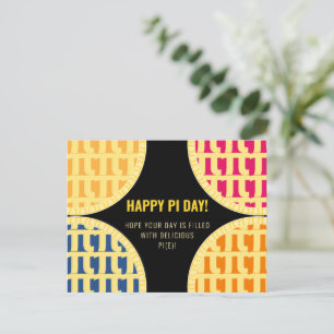 Pi Day Postcard "Happy Pi Day" Köstliche Pi Postkarte