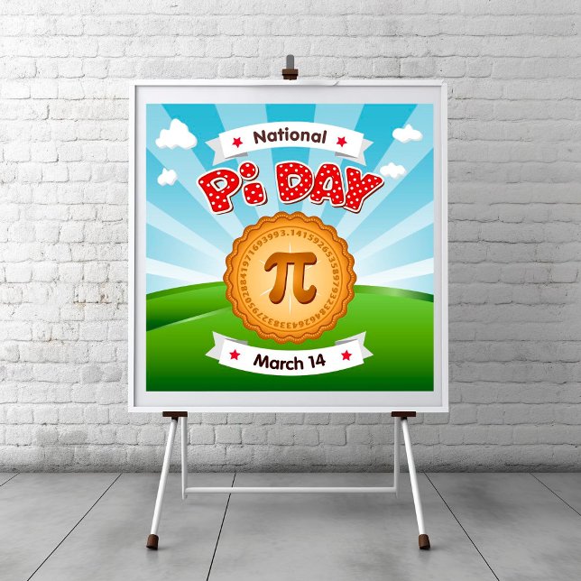 Pi-Day-Poster Poster (It's Pi Day, Eat Pie! Celebrate math. It's also Einstein's Birthday! )