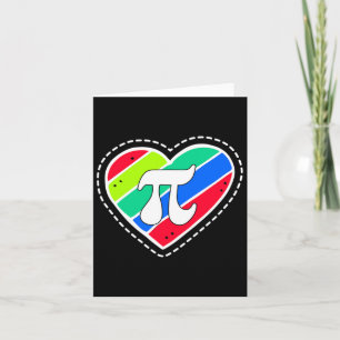Pi Day Rainbow Hört Mathe Teacher Geschenk Karte
