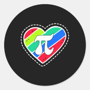 Pi Day Rainbow Hört Mathe Teacher Geschenk Runder Aufkleber