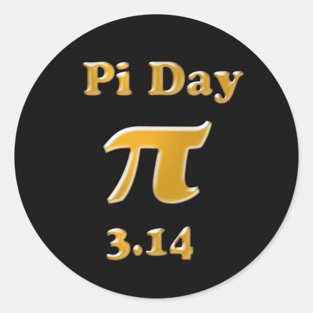 Pi Day Runder Aufkleber (Vorderseite)