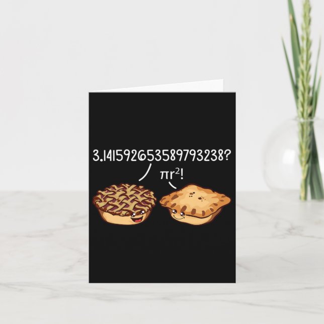 Pi Day Shirt Pi R Squared Formel Math Pie Kawaii Karte (Vorderseite)