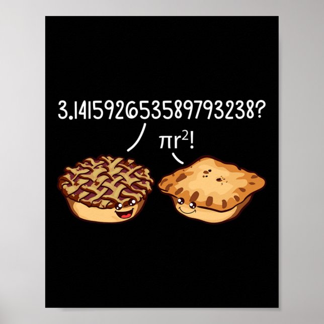 Pi Day Shirt Pi R Squared Formel Math Pie Kawaii Poster (Vorne)
