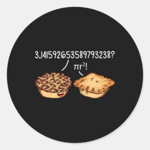Pi Day Shirt Pi R Squared Formel Math Pie Kawaii Runder Aufkleber
