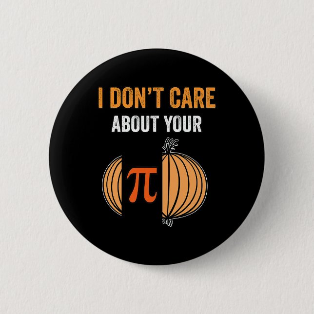 Pi Day Shirt Pi Symbol Onion Funny Mathematiker Pi Button (Vorderseite)
