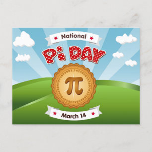 Pi Day Social Postcard Postkarte