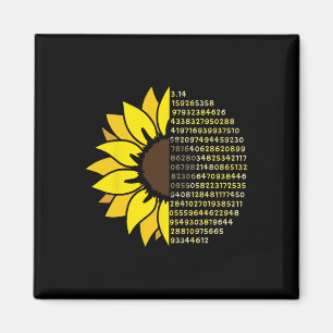 Pi Day Sonnenblume 3,14 Pi Kennzahl Symbol Mathema Magnet