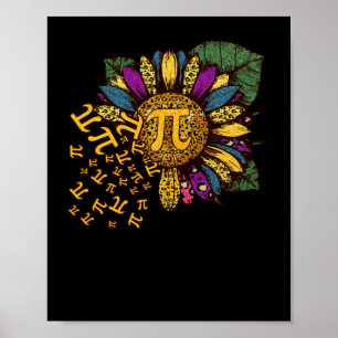 Pi Day Sonnenblume 3,14 Zahlenzeichen Mathematik W Poster