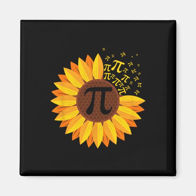 Pi Day Sonnenblume Pi Nummer Symbol Math Themed Sc Magnet (Vorne)