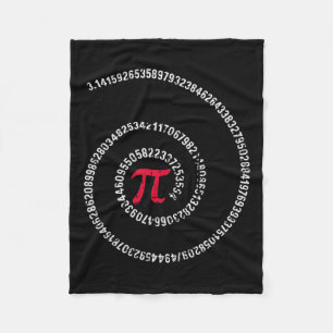Pi Day Spiral 3.14 März 14. Mathematiklehrer Vinta Fleecedecke