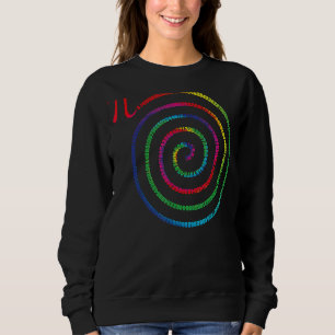 Pi Day Spiral März 14 Gefärbte Krawatten Regenboge Sweatshirt