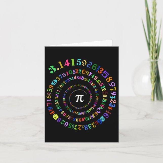 Pi Day Spiral Pi Math Number Symbol 3.14 Karte (Vorderseite)