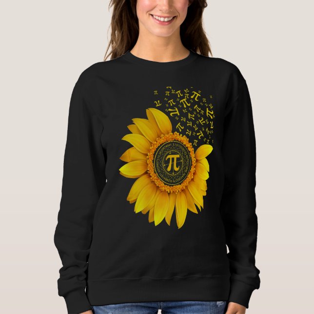 Pi Day Sunflower 3 14 Pi Number Symbol Math Säge Sweatshirt (Vorderseite)
