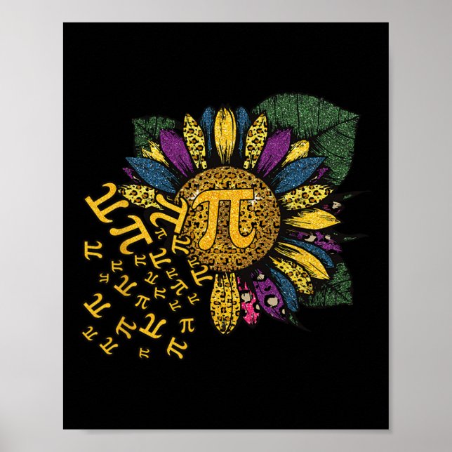 Pi Day Sunflower 3 Poster (Vorne)