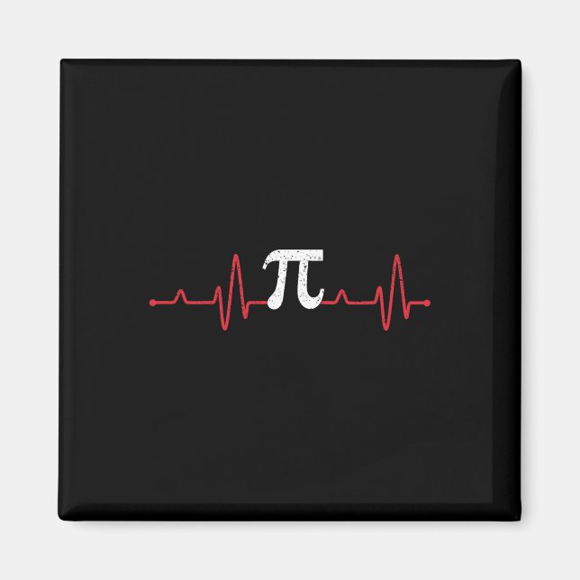 Pi Day Symbol Heartbeat Math Lover Nursing Puls S Magnet (Vorne)