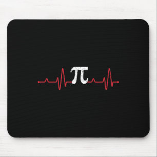 Pi Day Symbol Heartbeat Math Lover Nursing Puls S Mousepad
