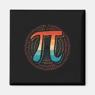 Pi Day Symbol Retro Vintag Pi 3.14 Nummer Funny m Magnet