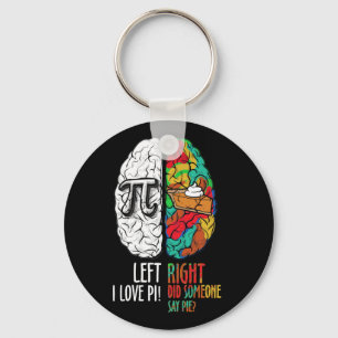 Pi Day Verlassen Vs Right Brain Pie Shirt Mah Geek Schlüsselanhänger