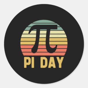 Pi Day Vintag Mathe Nerd Geek 3.14 Retro-Geschenk Runder Aufkleber