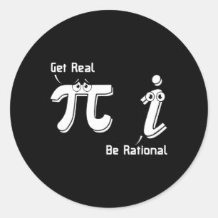 Pi Day wird wirklich rational irrationale Zahlenma Runder Aufkleber