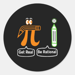 Pi Day wird wirklich rational irrationale Zahlenma Runder Aufkleber