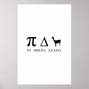 Pi Delta Lama Mathematik Symbole Poster