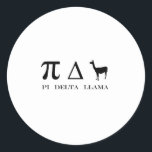 Pi Delta Llama Mathematics Symbols Runder Aufkleber<br><div class="desc">lustig,  cool,  Liebe,  Vintag,  Geschenkidee,  Geburtstag,  Party,  Spaß,  phantastisch</div>