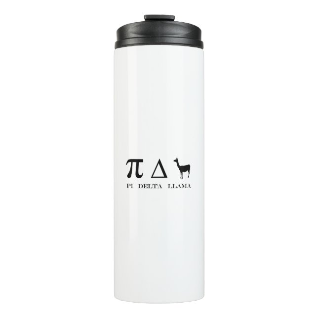 Pi Delta Llama Mathematics Symbols Thermosbecher (Vorderseite)