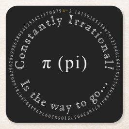 Pi, der irrationale mathematische Dauerspass Rechteckiger Pappuntersetzer