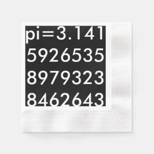 pi Digits Mathematik Liebe pi= 3,14159 pi Schwarz- Serviette