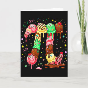Pi Eis Drip Math Pi Mathe Lustiges Pi-Tag Symbol Karte